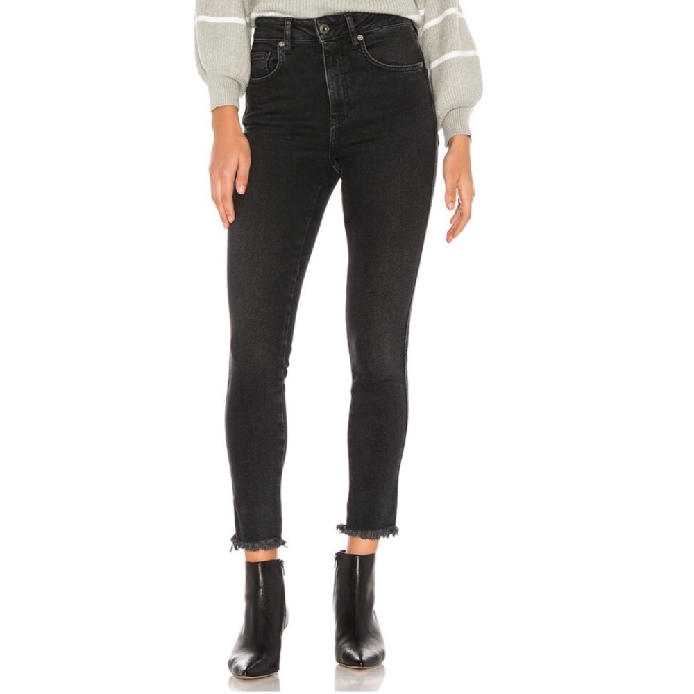 Free People High Rise Jegging in Black